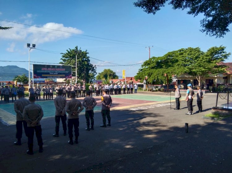 Jam Pimpinan Apel Pagi, Pesan Tegas Kapolres Flotim Kepada Personilnya