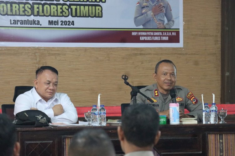 Arahan Kabidkum Polda NTT kepada Personil Polres Flotim saat Supervisi dan Asistensi Bidang Hukum.