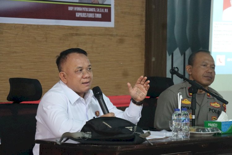 Arahan Kabidkum Polda NTT kepada Personil Polres Flotim saat Supervisi dan Asistensi Bidang Hukum.