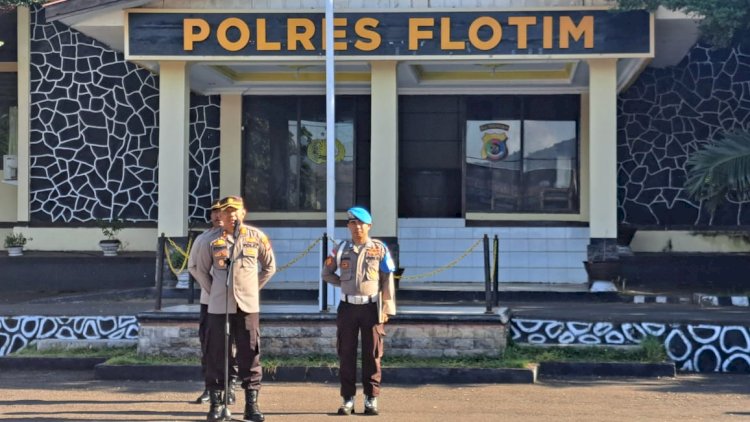 Gunakan Cara Kepolisian Yang Elegan, Begini Pesan Kapolres Flotim Saat Apel Pagi