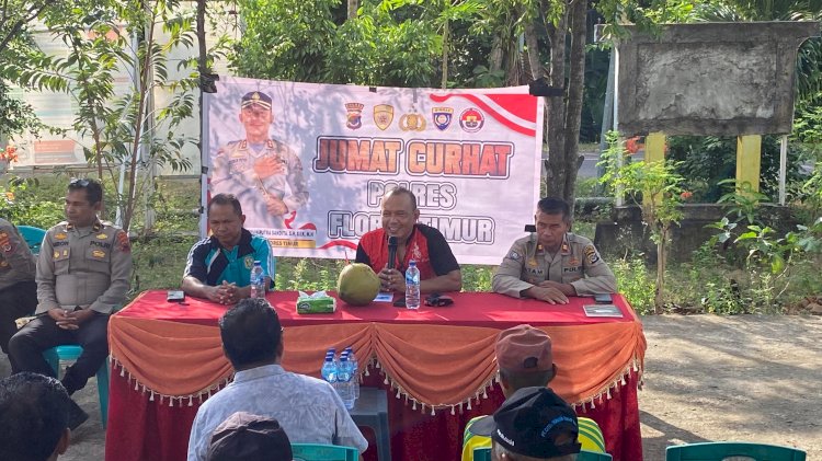 Miras salah satu Curhatan Warga kepada Kapolres Flotim saat Giat Jumat Curhat di desa Mokantarak - Larantuka.