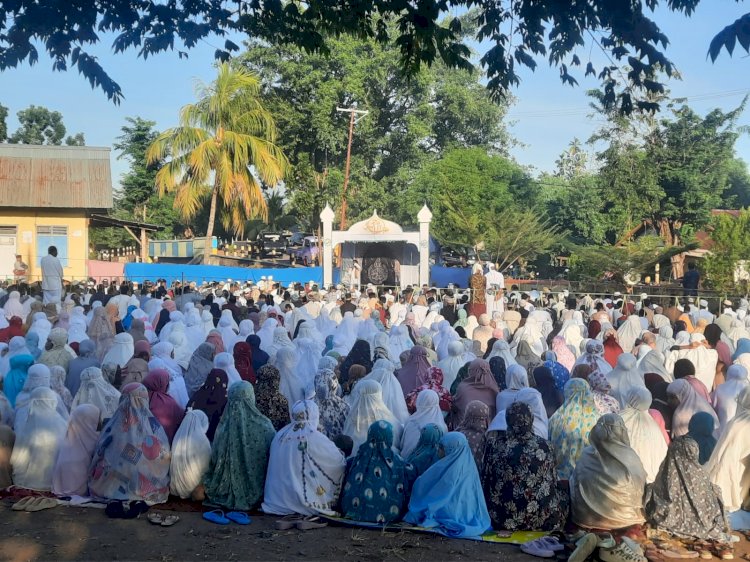 Halaman Mapolsek Adonara Barat - Polres Flotim Sebagai lokasi Sholat idul adha 1445 H / tahun  2024 di Kecamatan Adobar.