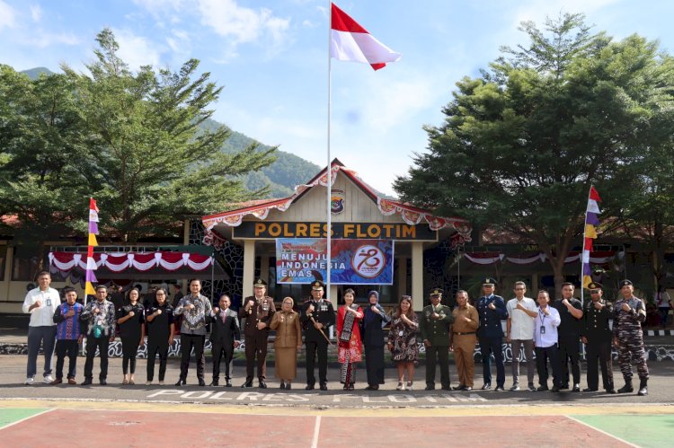 Kapolres Flores Timur Pimpin Upacara Peringatan ke 78 Hari Bhayangkara 2024 di Larantuka.