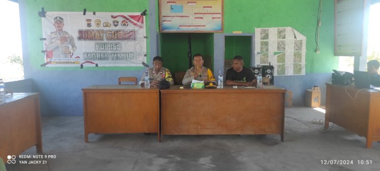 Jumat Curhat Polres Flotim di desa Aransina Kec.Tanjung Bunga Kab. Flores Timur.