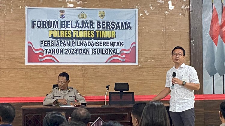 Forum Belajar Bersama Polres Flotim Dalam Rangka Persiapan Pilkada serentak tahun 2024.