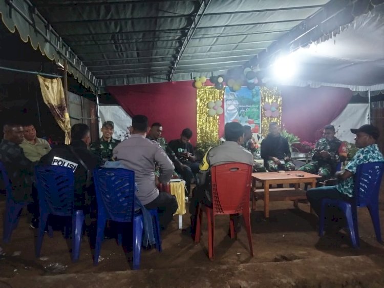 Jamin keamanan Giat Pesta di Masyarakat, Bhabin dan Babinsa Kec. ilemandiri Lakukan Pengamanan.