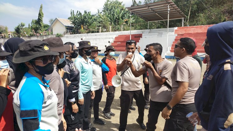 Polres Flotim Laksanakan Latihan Sispamkota Dalam Rangka Pilkada serentak Tahun 2024.