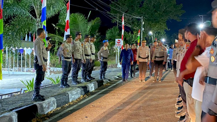 Hari Pertama Pengamanan Pendaftaran Paslon Di Kantor KPU Kabupaten Flotim Berjalan Aman Kondusif.