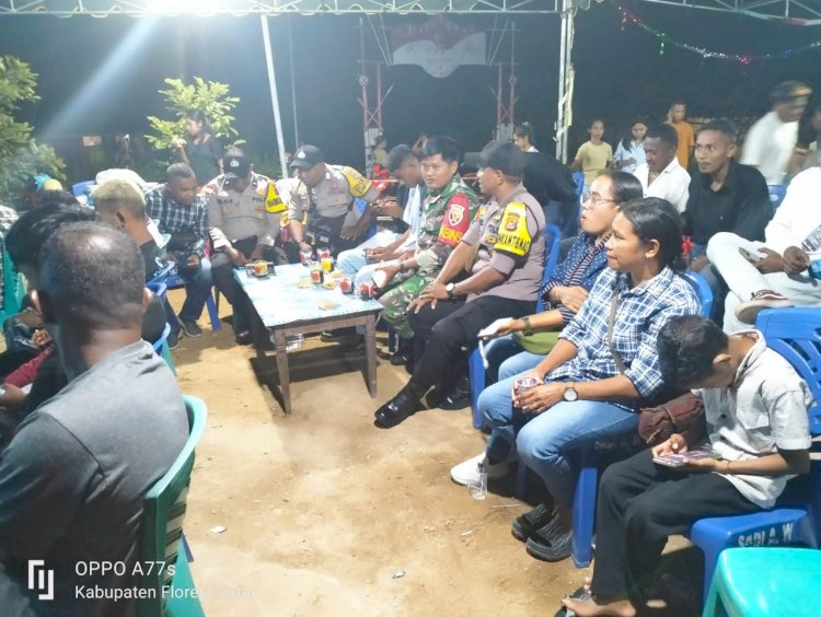 Pesta Sambut Baru, Patroli Jaga Kamtibmas Tetap Aman Di Wilayah Kec. Tanjung Bunga Kab. Flotim