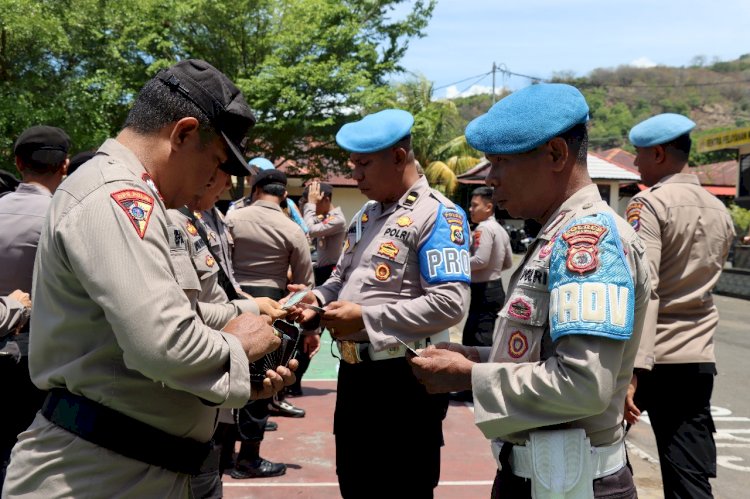 Polres Flotim Sambut dan Terima Kedatangan Tim Supervisi Bidang Propam Polda NTT.