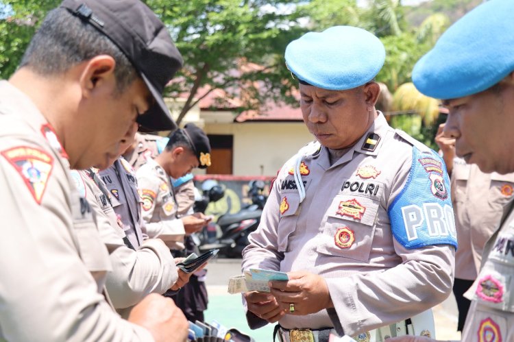 Polres Flotim Sambut dan Terima Kedatangan Tim Supervisi Bidang Propam Polda NTT.