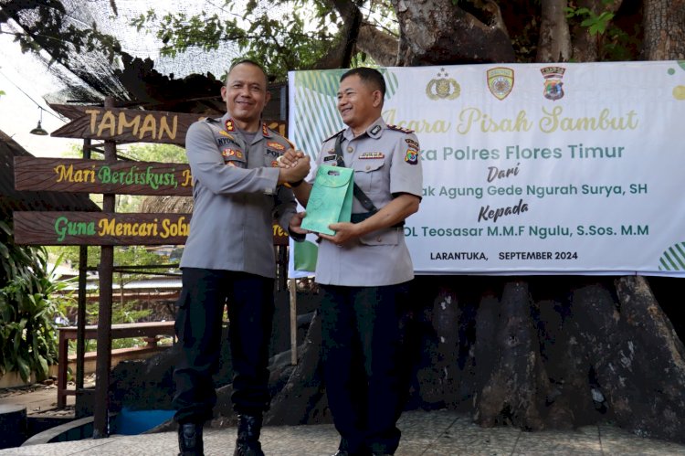 Kapolres, Pimpin Sertijab Waka Polres dan Delapan Perwira Polres Flotim