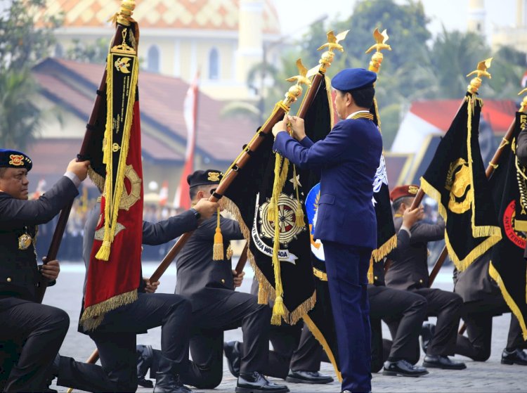 Polri Apel Gelar Pasukan Pengamanan Pelantikan Presiden RI dan Wakil Presiden RI