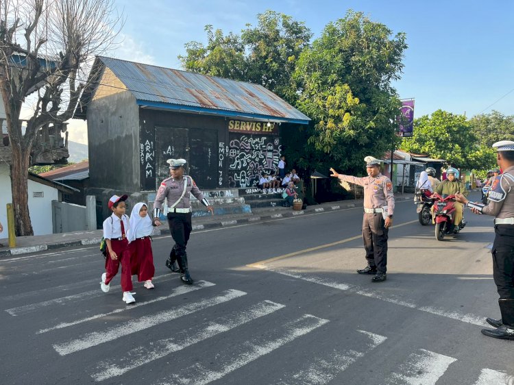 Giat Rutin Satlantas Polres Flores Timur Laksanakan Kamseltibcar