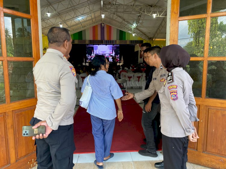 Pengamanan Debat Publik Kedua,  Calon Bupati dan Wakil Bupati Kab. Flotim 2024, Polres Flotim Kerahkan 127 Personil Pam