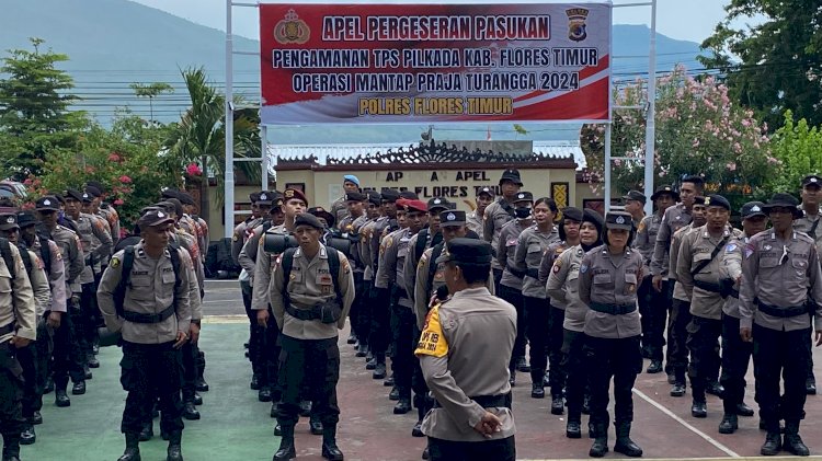 Perkuat Pengamanan di TPS, Personil BKO Polda NTT tiba di Polres Flotim Dalam Rangka Pam Pilkada Serentak 2024