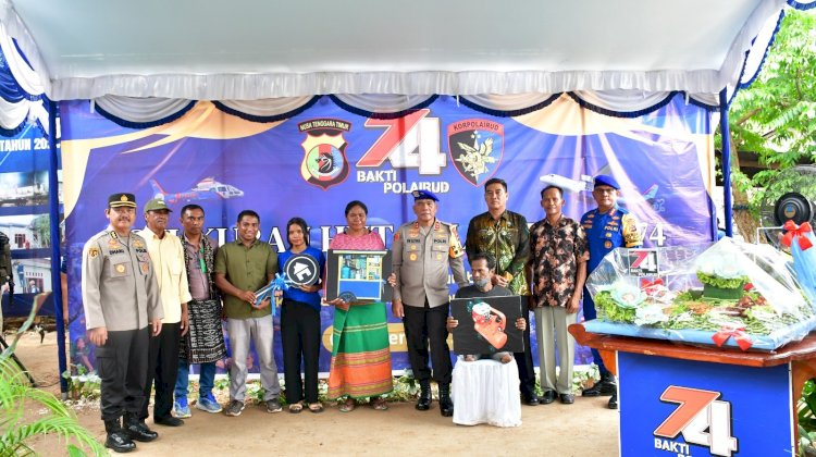 Peresmian Bedah Rumah Warnai Perayaan HUT ke-74 Ditpolairud Polda NTT