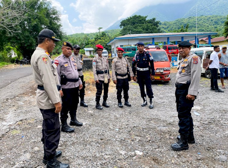 Polres Flotim Gandeng Brimob Gelar Patroli Dialogis Jelang Pekan Suci Semana Santa
