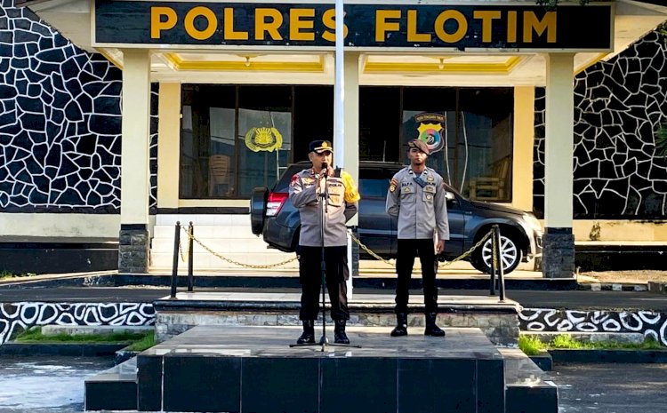Kapolres Flotim Ajak Anggota Awali Tugas dengan Doa, Ingatkan Pentingnya Kekompakan