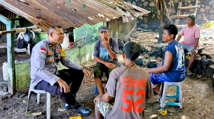Sambangi Para Nelayan, AIPDA Iron Ajak Tolak Premanisme dan Waspadai Cuaca Laut