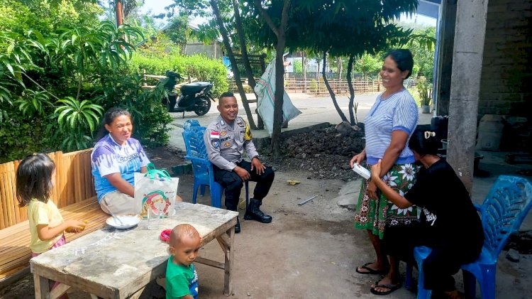 Bhabinkamtibmas Solor Timur Ajak Warga Liwo Jaga Kamtibmas dan Cegah Aksi Premanisme
