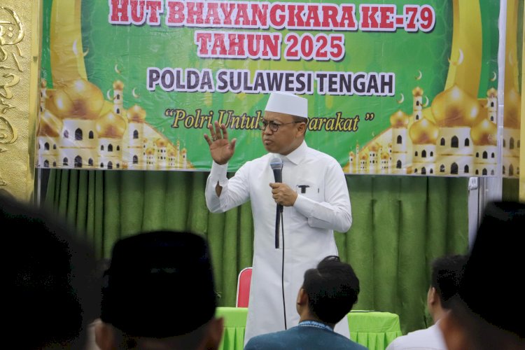 Doa dan Dzikir HUT Bhayangkara Ke-79 Polda Sulteng Menghadirkan Ustad Das'ad Latif