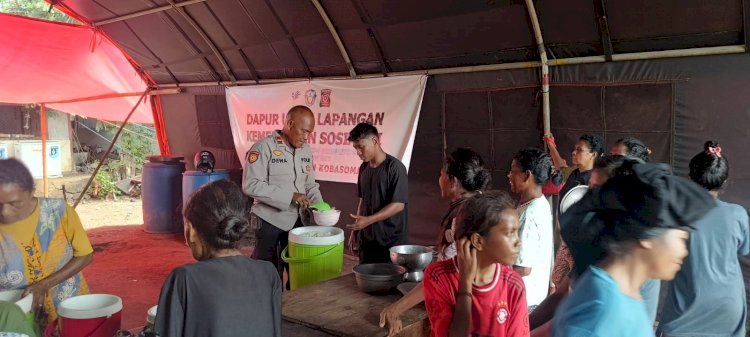 Peduli Pengungsi Erupsi Lewotobi, Polres Flores Timur Aktif Layani Kebutuhan di Posko Pengungsian