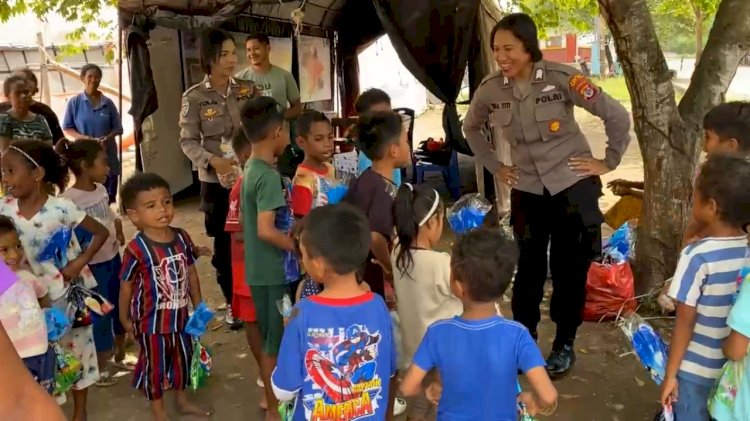 Polres Flotim Gelar Trauma Healing: Hadirkan Keceriaan di Tengah Situasi Darurat Yang Masih Berlangsung