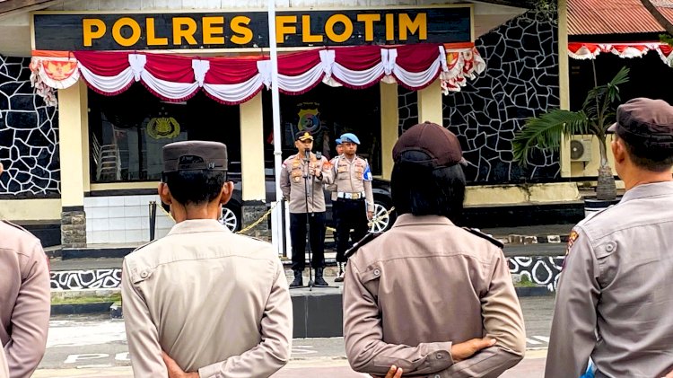 Jaga Kondusivitas Wilayah, Kapolres Flotim Tegaskan Personel Tingkatkan Kegiatan Preventif