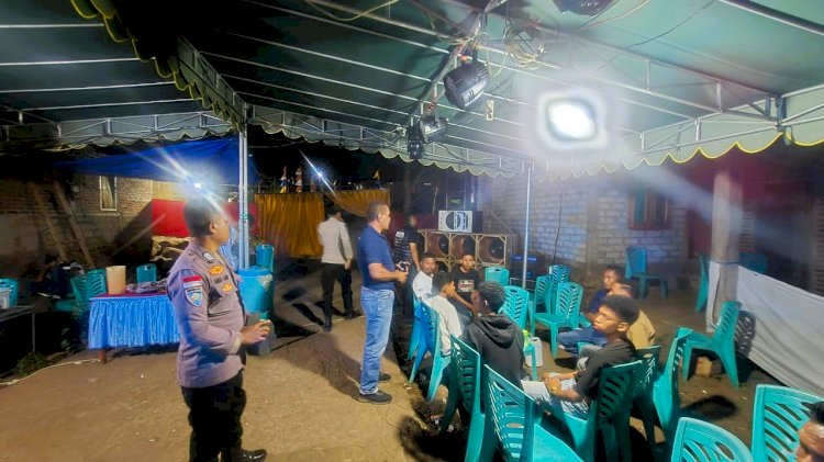 Polres Flotim Gelar Patroli Sambut Baru di Kecamatan Ilemandiri, Situasi Kondusif