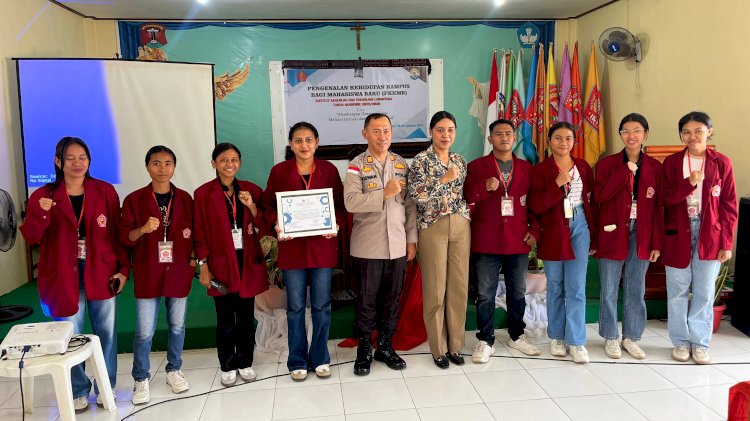 Polres Flotim Bekali Mahasiswa Baru dengan Materi Peran dalam Keamanan dan Pertahanan Negara