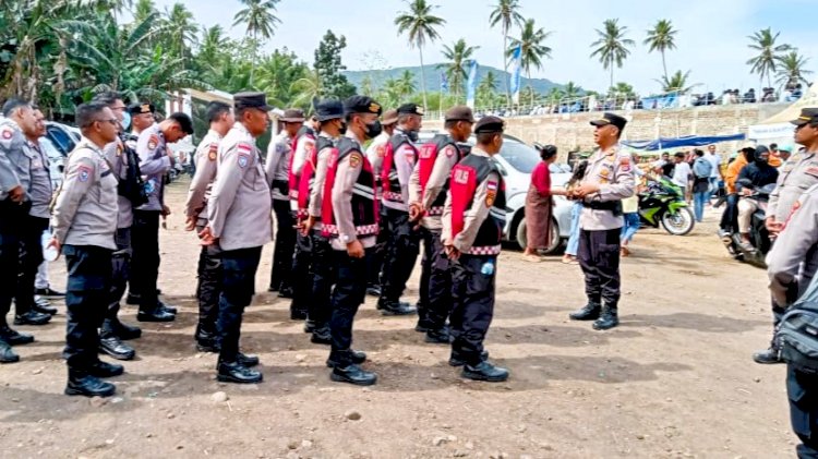 Polres Flotim dan Koramil Adonara Kawal Ketat Babak 16 Besar Ape Buan Cup I