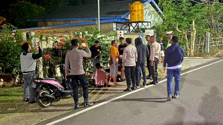 Patroli Dialogis UKL III Polres Flores Timur Ciptakan Situasi Aman Kondusif di Kota Larantuka