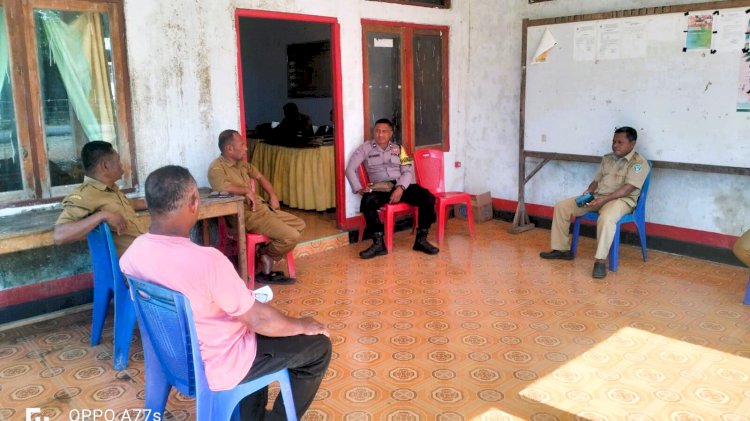 Bhabinkamtibmas Tanjung Bunga Himbau Warga Bahinga Jaga Kamtibmas