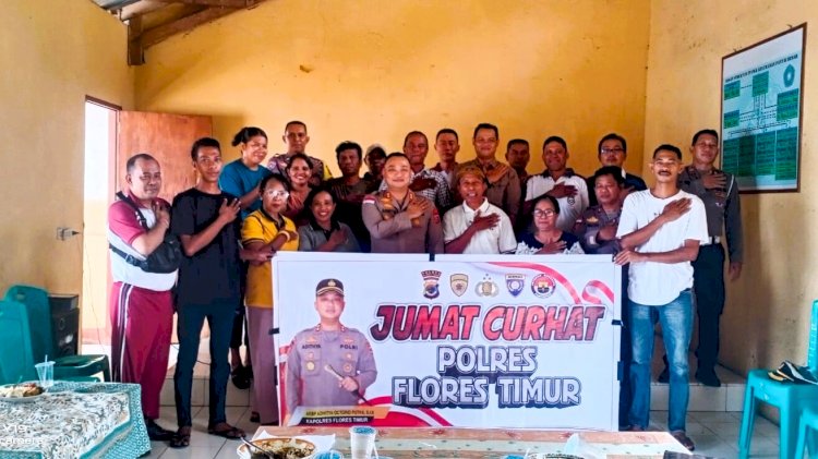 Gelar Jumat Curhat di Pantai Besar: Kapolres Flotim Serap Suara dan Harapan Masyarakat