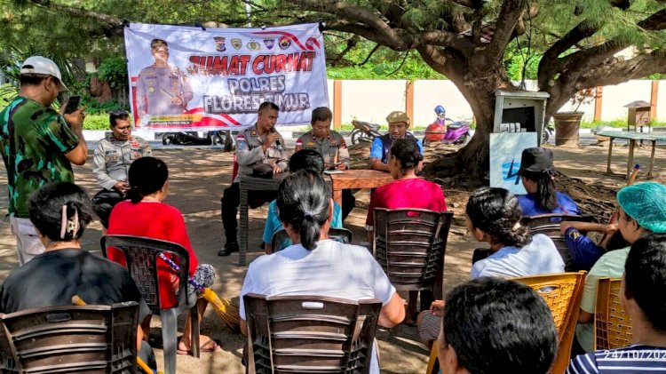 Wujudkan Polri Dekat dengan Masyarakat, Polres Flores Timur Kembali Gelar Jumat Curhat di Balela
