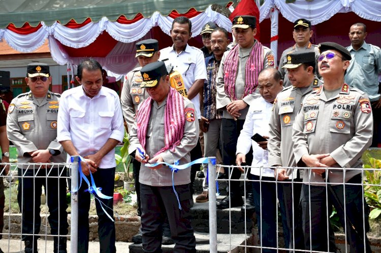 Wakapolri Resmikan Sistem Peringatan Dini Gunung Lewotobi Laki-Laki di Flores Timur