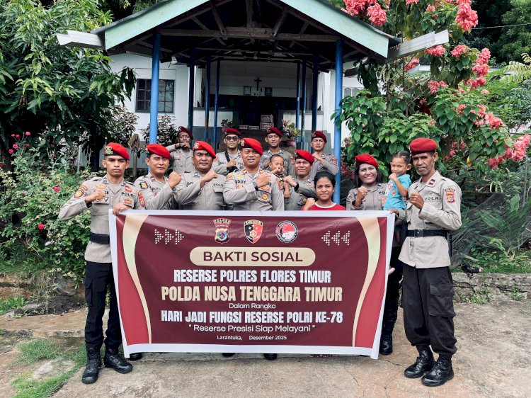 Bakti Sosial Warnai Hari Jadi Reserse Polri ke-78 di Flores Timur