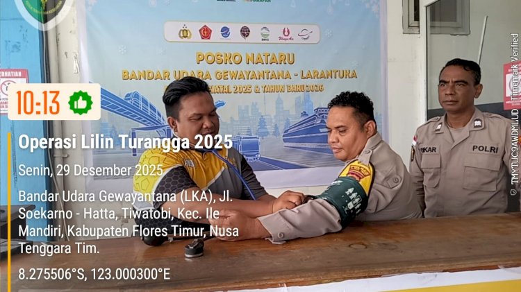 Pastikan Personel Tetap Prima, Satgas Banops Operasi Lilin Turangga 2025 Polres Flotim Turun Cek Kesehatan