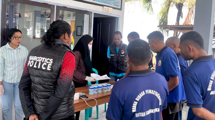 Polres Flotim Perketat Pengawasan, Tes Urine Digelar di Rutan Larantuka Kelas IIB Larantuka