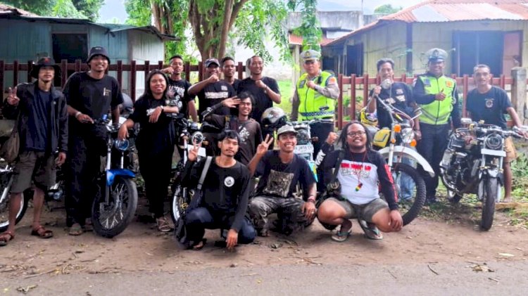 Rangkul Komunitas CB dan Vespa, Satlantas Polres Flores Timur Ajak Jadi Mitra Tertib Lalu Lintas