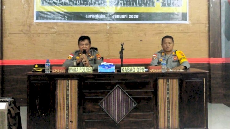 Wakapolres Flotim Pimpin Lat Pra Ops Keselamatan Turangga 2026