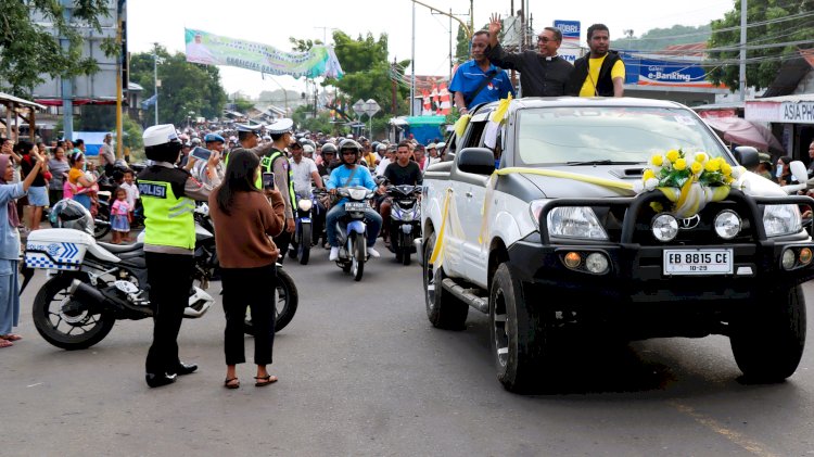 Polres Flotim Berikan Pengamanan Maksimal Rangkaian Kedatangan Uskup Baru