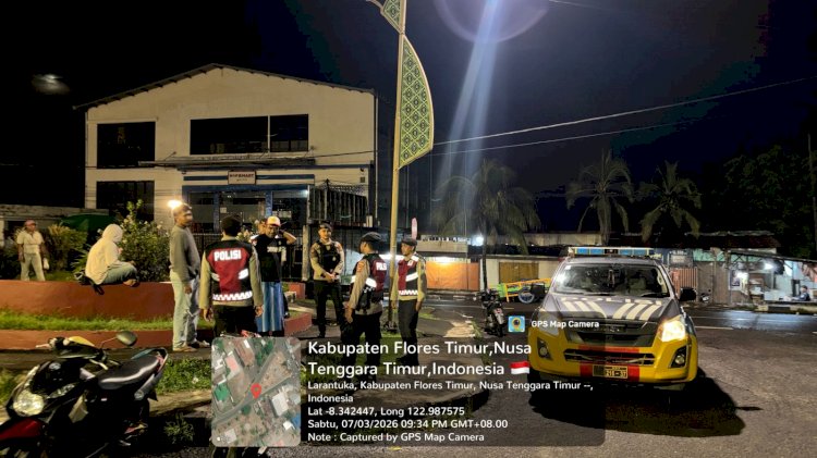 Sat Samapta Polres Flotim Pastikan Situasi Kota Tetap Aman di Bulan Puasa