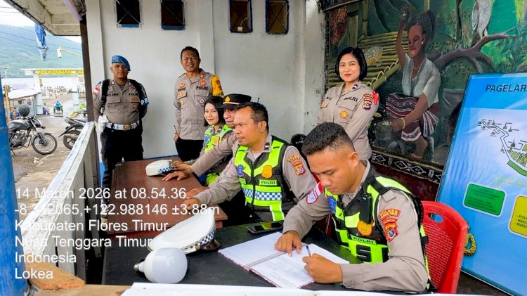 ‎Kabag Ops AKP Eduardus Nuru Tinjau Pos Terpadu di Kawasan Pertokoan