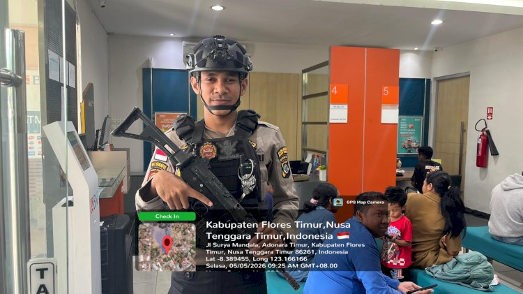 Unit Pamobvit Sat Samapta Polres Flotim Perkuat Pengamanan Objek Vital Perbankan