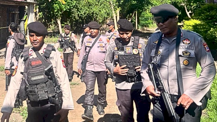 Langkah Pagi Personel Pos Pengamanan Narasaosina Intensifkan Patroli, Situasi Tetap Kondusif