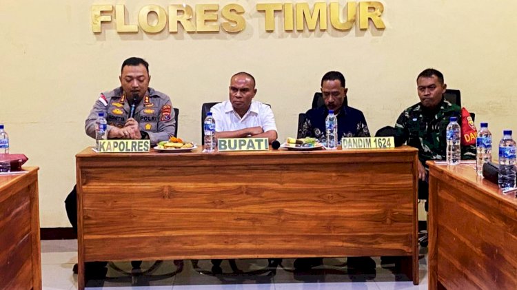 Gelar Rapat Koordinasi Lintas Sektoral, Forkopimda Flores Timur Dukung Penuh Upaya Polres Flotim Dalam Penanganan Konflik Sosial di Adonara Timur