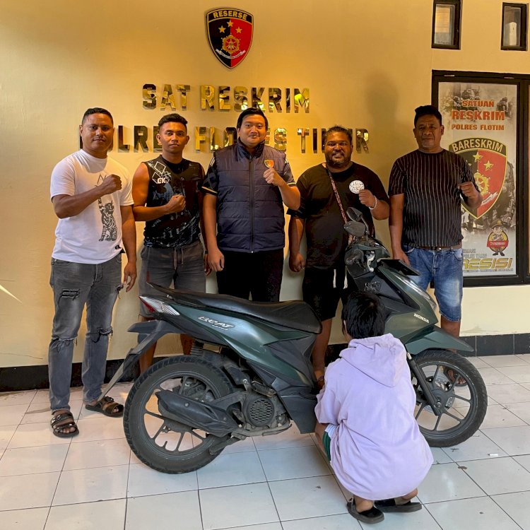 Kurang dari 24 Jam, Satreskrim Polres Flores Timur Berhasil Ungkap Pencurian Sepeda Motor