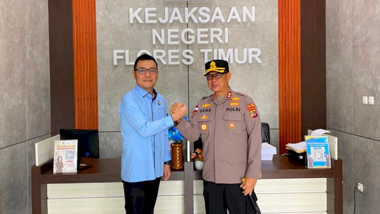 Silaturahmi ke Kejaksaan dan Pengadilan, Kapolres Flores Timur AKBP Gede Putra Yase Perkuat Sinergi
